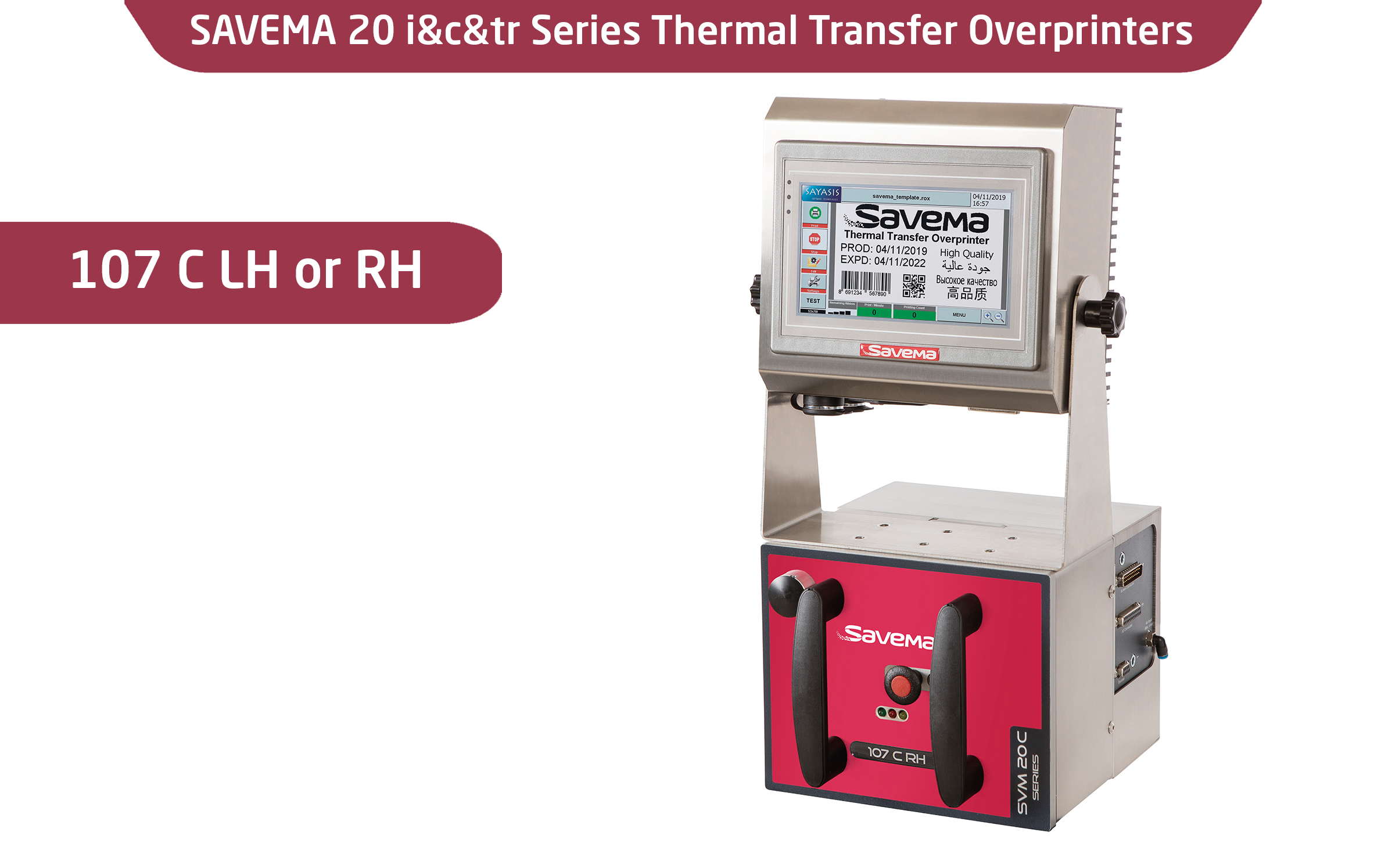 SVM 107C Termopārneses printeri Savema